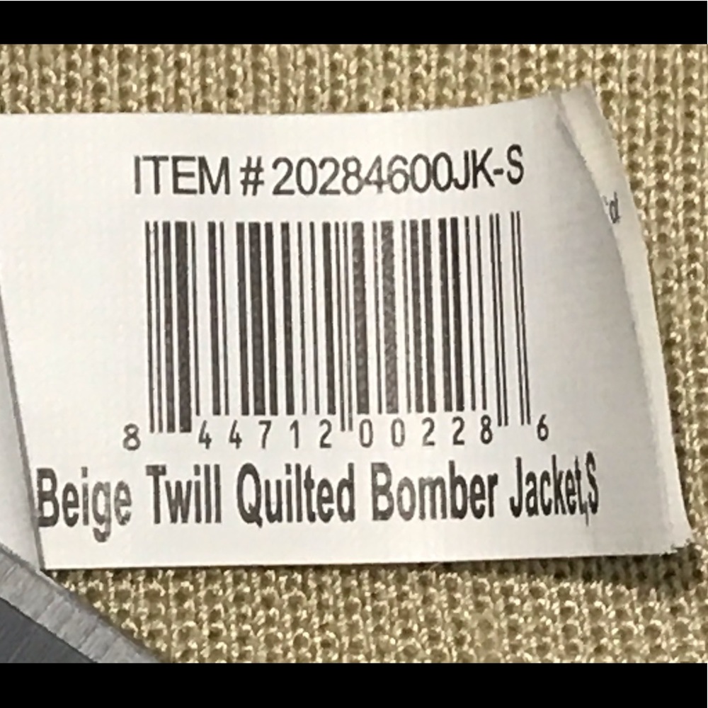 NWOT Beige twill quilted bomber jacket for dog - Picture 9 of 13